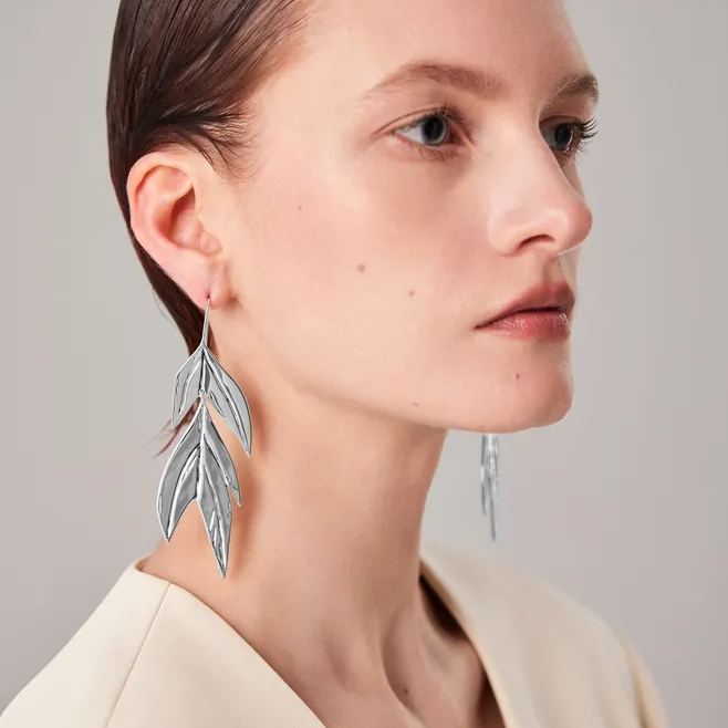 Palms Collection Leaf Shape Earrings