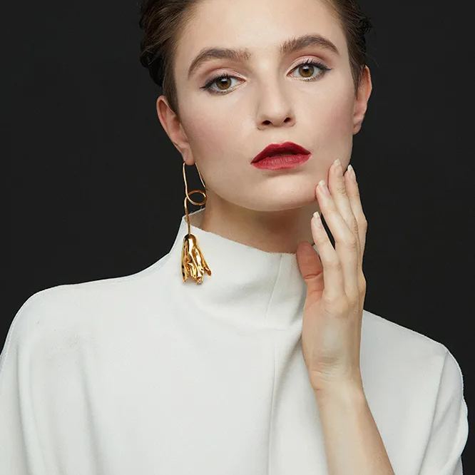 Tulip Collection Single Flower Earrings