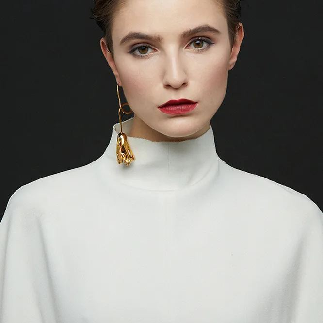 Tulip Collection Single Flower Earrings