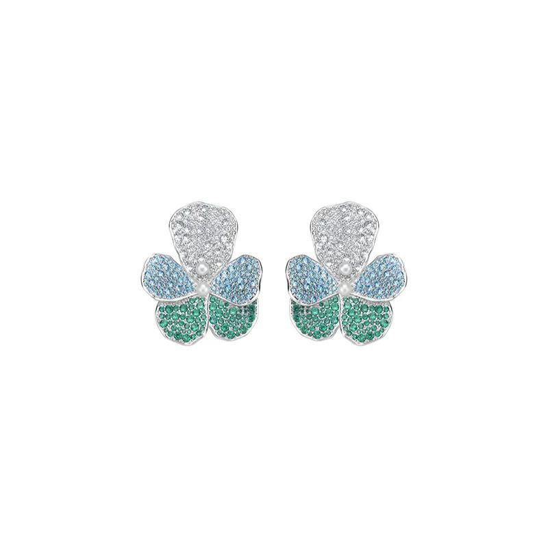 Pansy Collection Flower Shaped Earrings