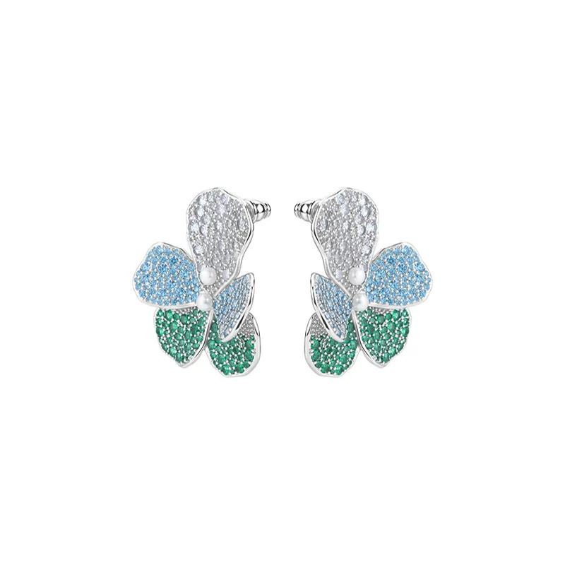 Pansy Collection Flower Shaped Earrings