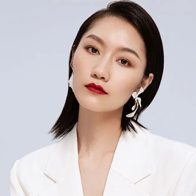 Flower With Iris Collection Five Petals Joint Studs Earrings
