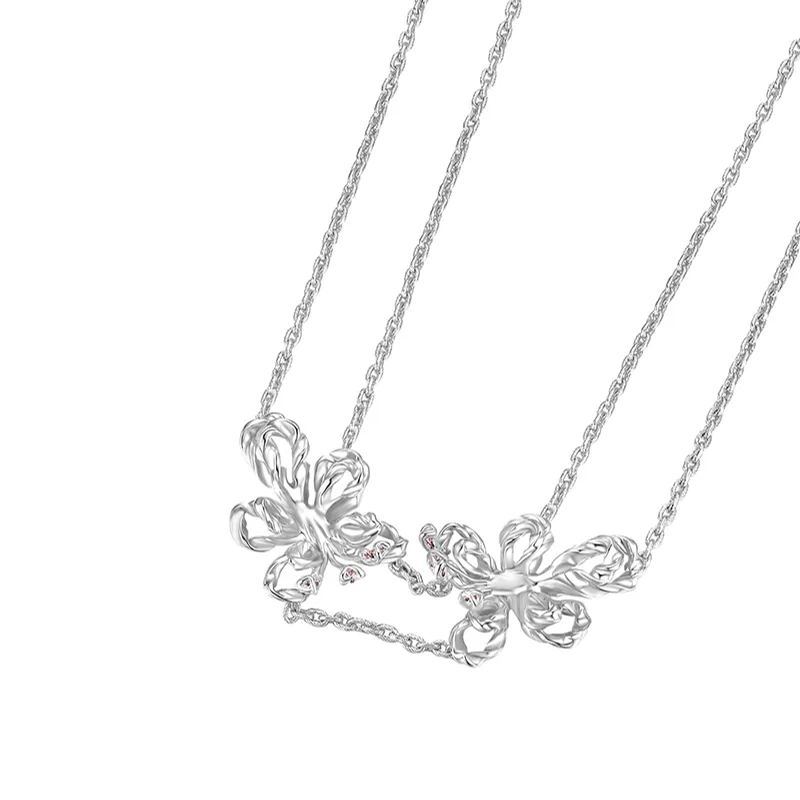 Butterfly Pea Collection Bifloral Flower Necklace