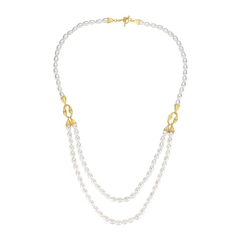 Equisetum Collection Pearl Long Necklace