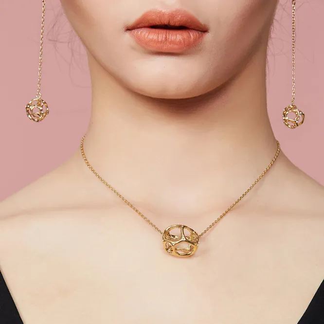 Texture Collection Cubic Collarbone Necklace With Crystal