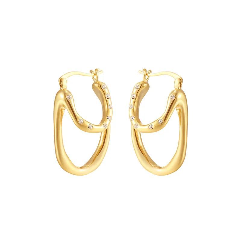 Curvilinear Collection Wrap Around Folding Curve Earrings