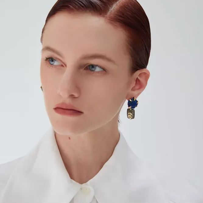 Rose Asymmetrical Earrings