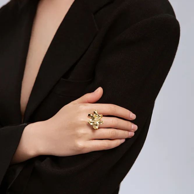 Hydrangea Collection Bifloral Open Ring