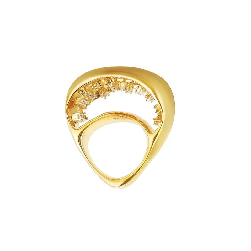 Fig Collection Multi-seed Shape Ring With White Corundum