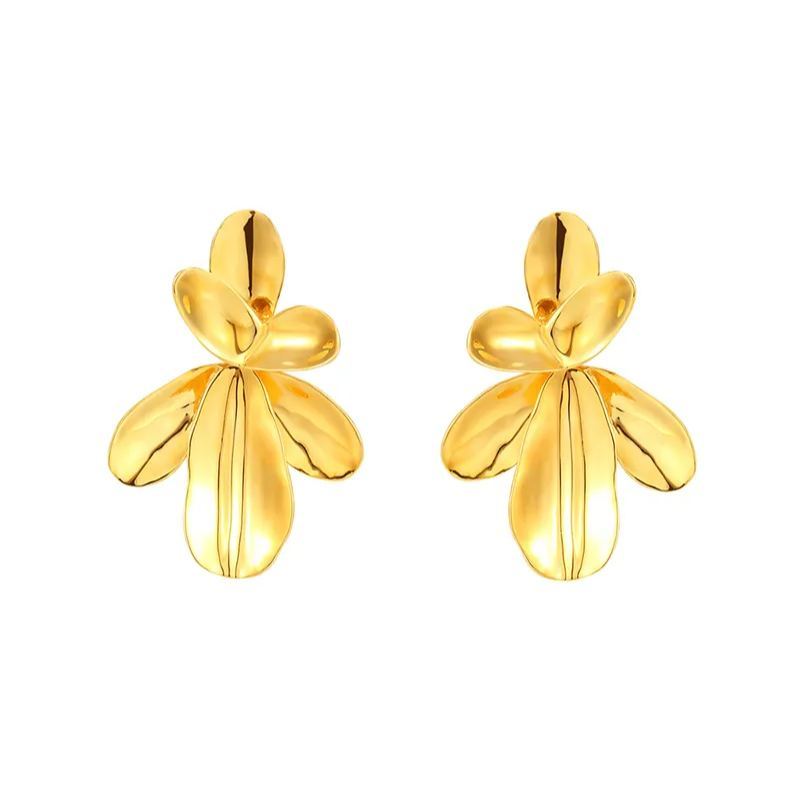 Petals Collection Golden Petals Studs Earrings