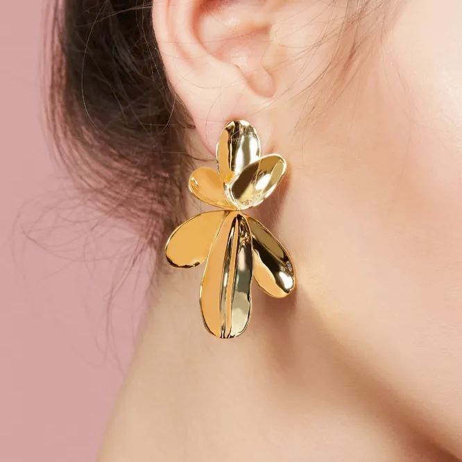 Petals Collection Golden Petals Studs Earrings