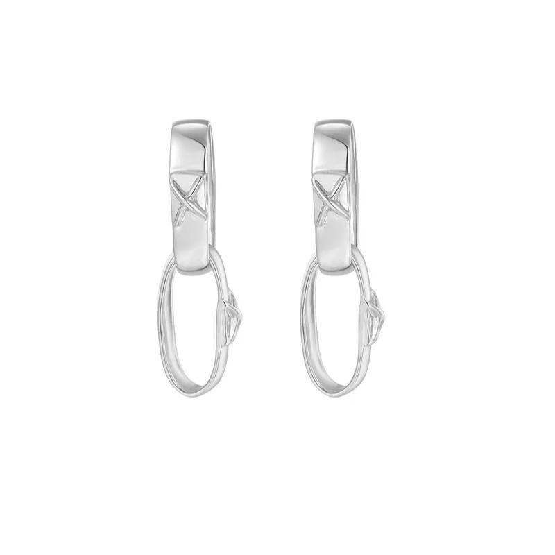 Bamboo Collection Woven Bamboo Shape Earrings