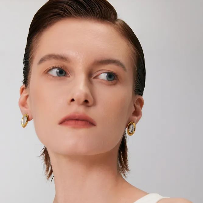 Avocado Shell Mini Earrings