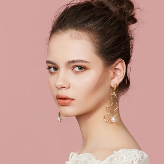 Growth Ring Collection Monocyclic Ring Pearl Earrings