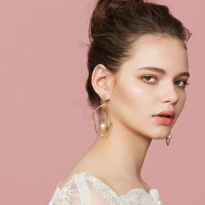 Growth Ring Collection Pearl Earrings
