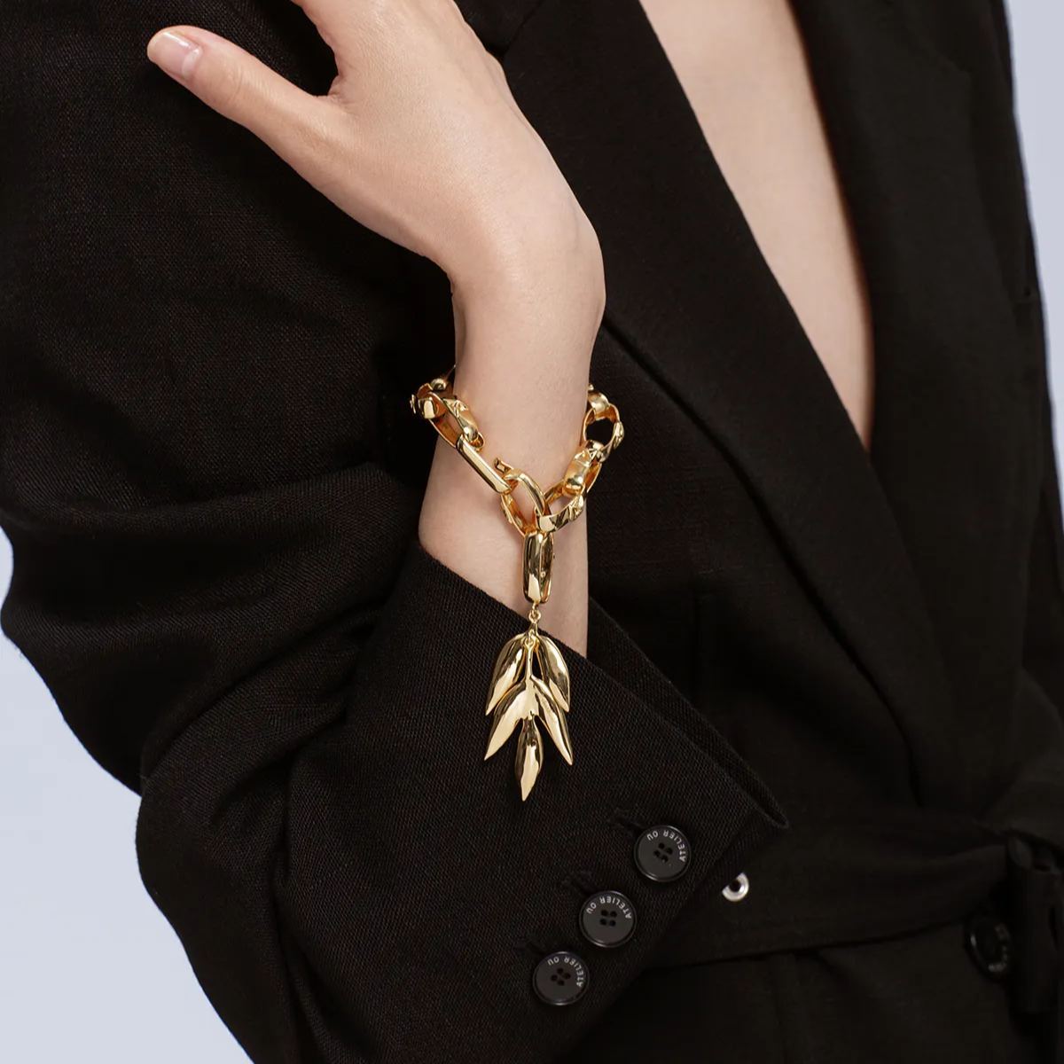 Bamboo Collection Woven Bamboo Shape Bracelet
