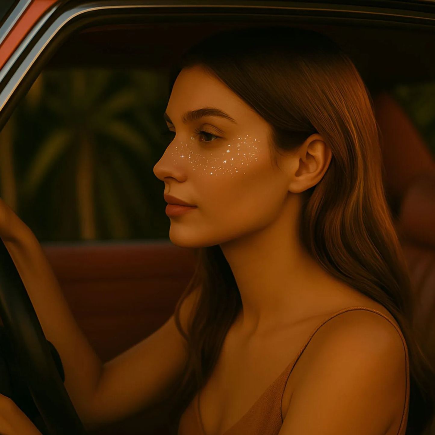 6 Sheets Sparkle Freckles Stickers, Rainbow Heart Star Pattern Waterproof Temporary Tattoo Decals for Party Holiday Daily Makeup Decoration