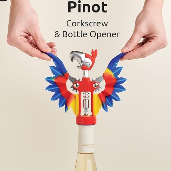 2-in-1 Wine & Beer Opener, Corkscrew & Bottle Opener - Goth Wine Accessories & Gifts for Wine Lovers