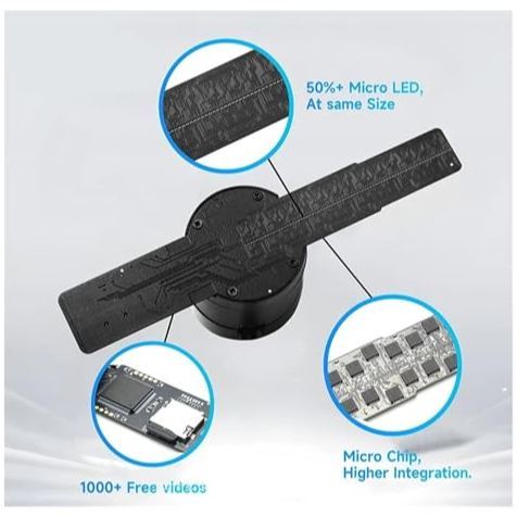 Naked-Eye 3D Hologram Projection Light, 3D Projector