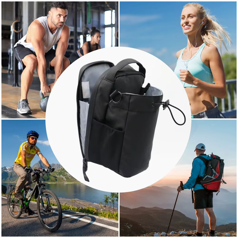 Magnetic Gym Water Bottle Holder Portable Large-Capacity Storage Bag for Bottle & Gear, Strong Magnet, Fitness Accessories Organizer