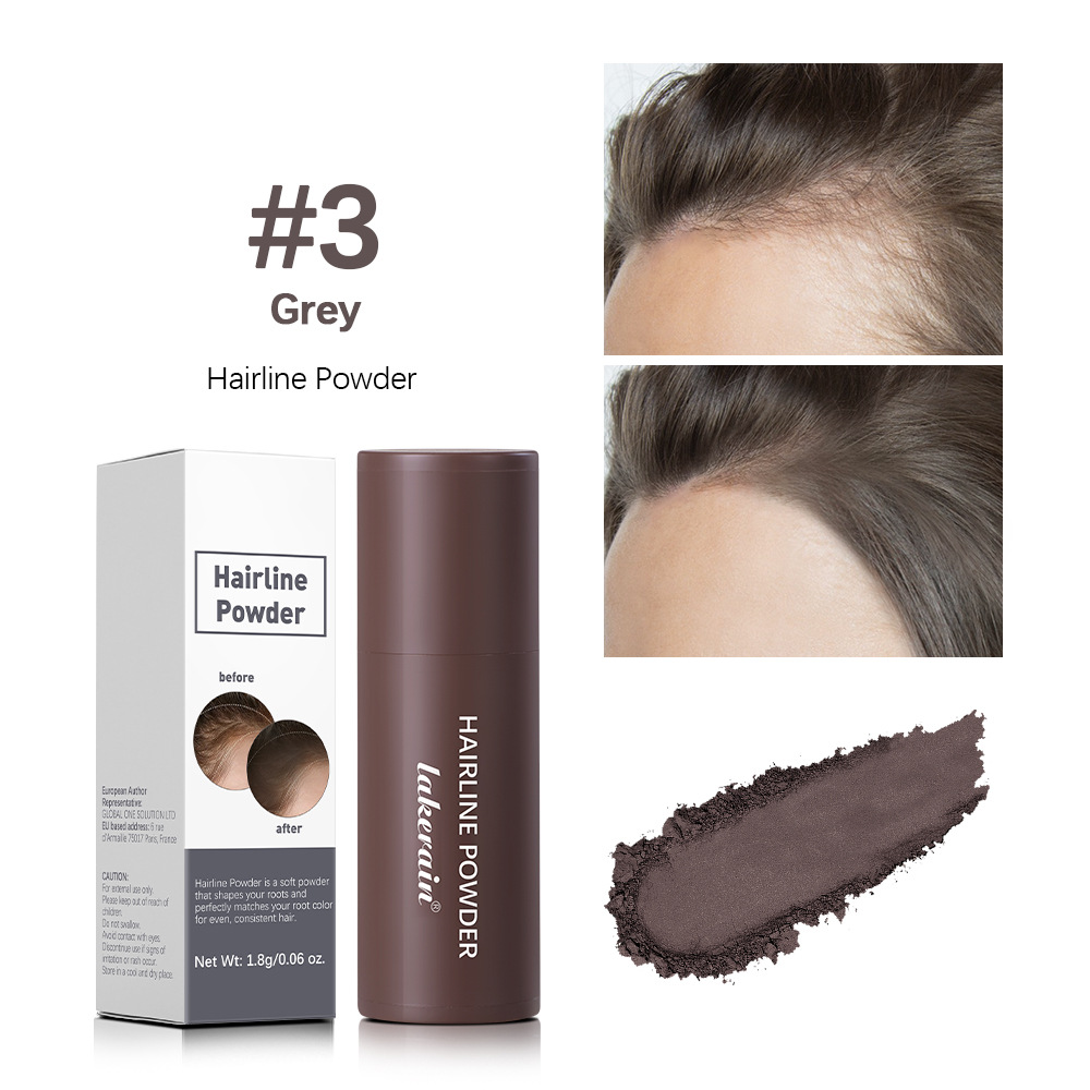 Hairline Powder Stick for Root Touch Up | Gray Concealer & Hairline Shadow | Quick Root Cover Up & Hair Fibers for Thinning Hair (Black, Dark Brown, Light Brown, Grey)