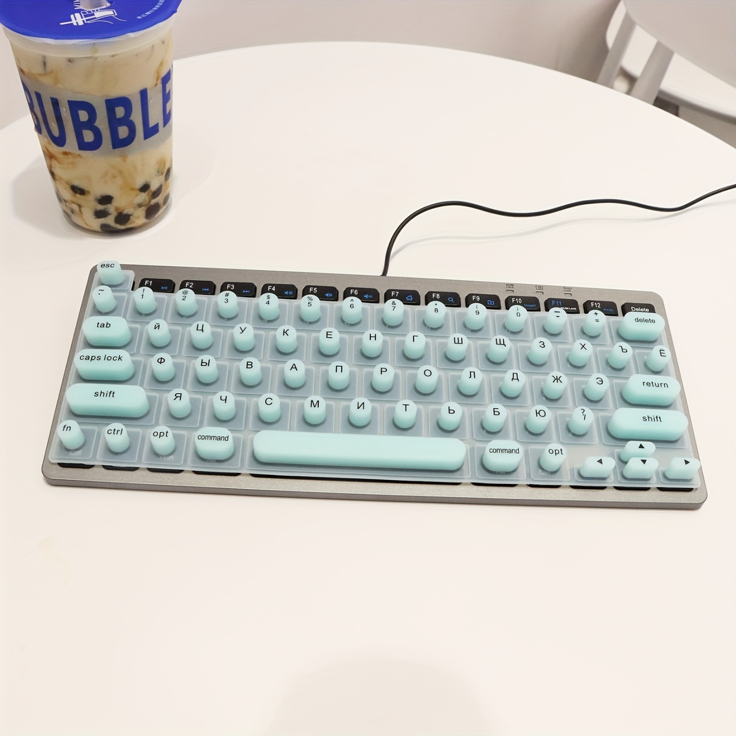 Silicone Keyboard Protector with Long Nail Keycaps | Scratch-Resistant Laptop & Desktop Cover, Durable Protective Film for Office, Home & Workstation Use | Elegant & Practical Keyboard Cover