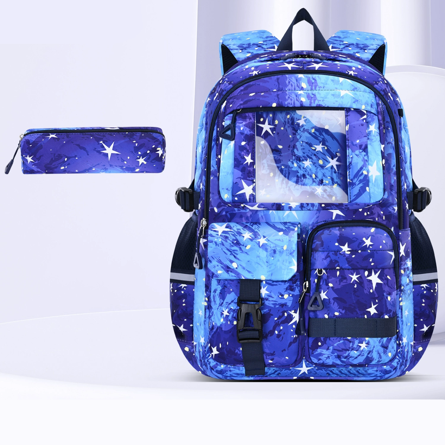 Fimibuke 3-in-1 School Backpack Set, Waterproof Bookbag with Lunch Bag & Pencil Case, Lightweight for School Girls Boys