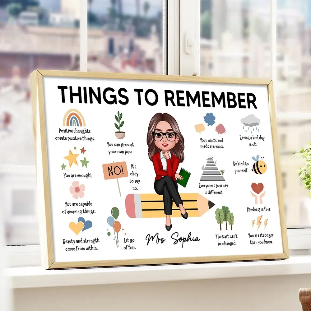 Personalized Teacher Appreciation Poster | Custom Back to School Gift, Thoughtful Thank You Present