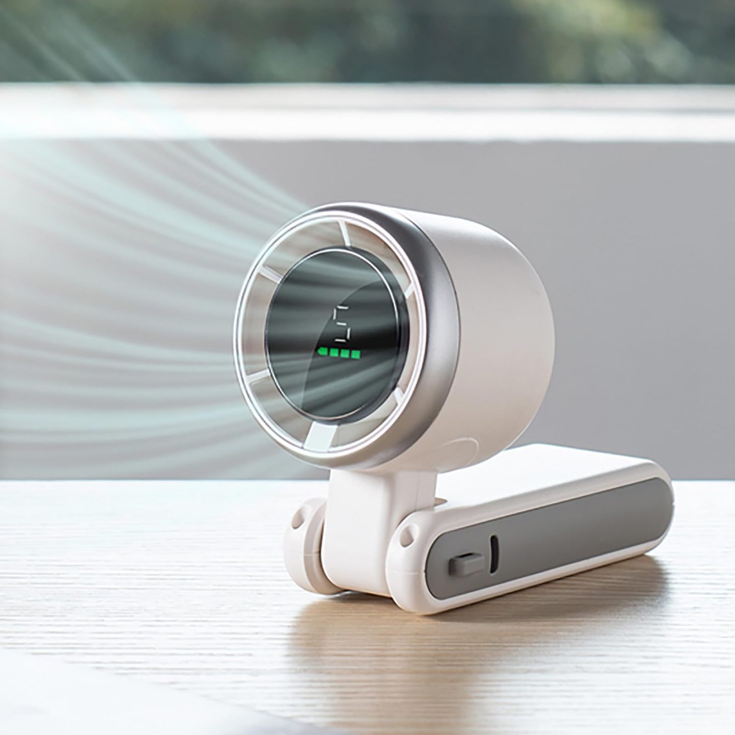 Turbos Portable USB Rechargeable Fan 5-Speed High-Power Mini Fan for Travel, Outdoor, and Everyday Use