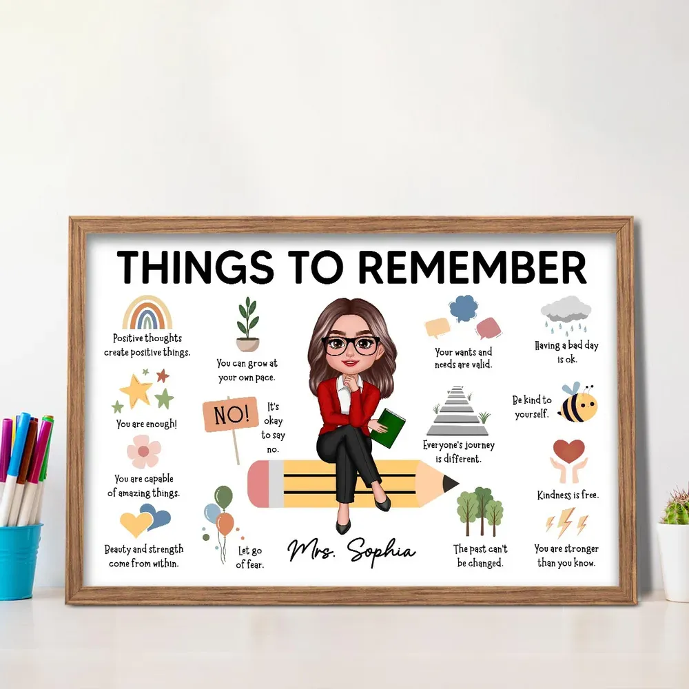 Personalized Teacher Appreciation Poster | Custom Back to School Gift, Thoughtful Thank You Present