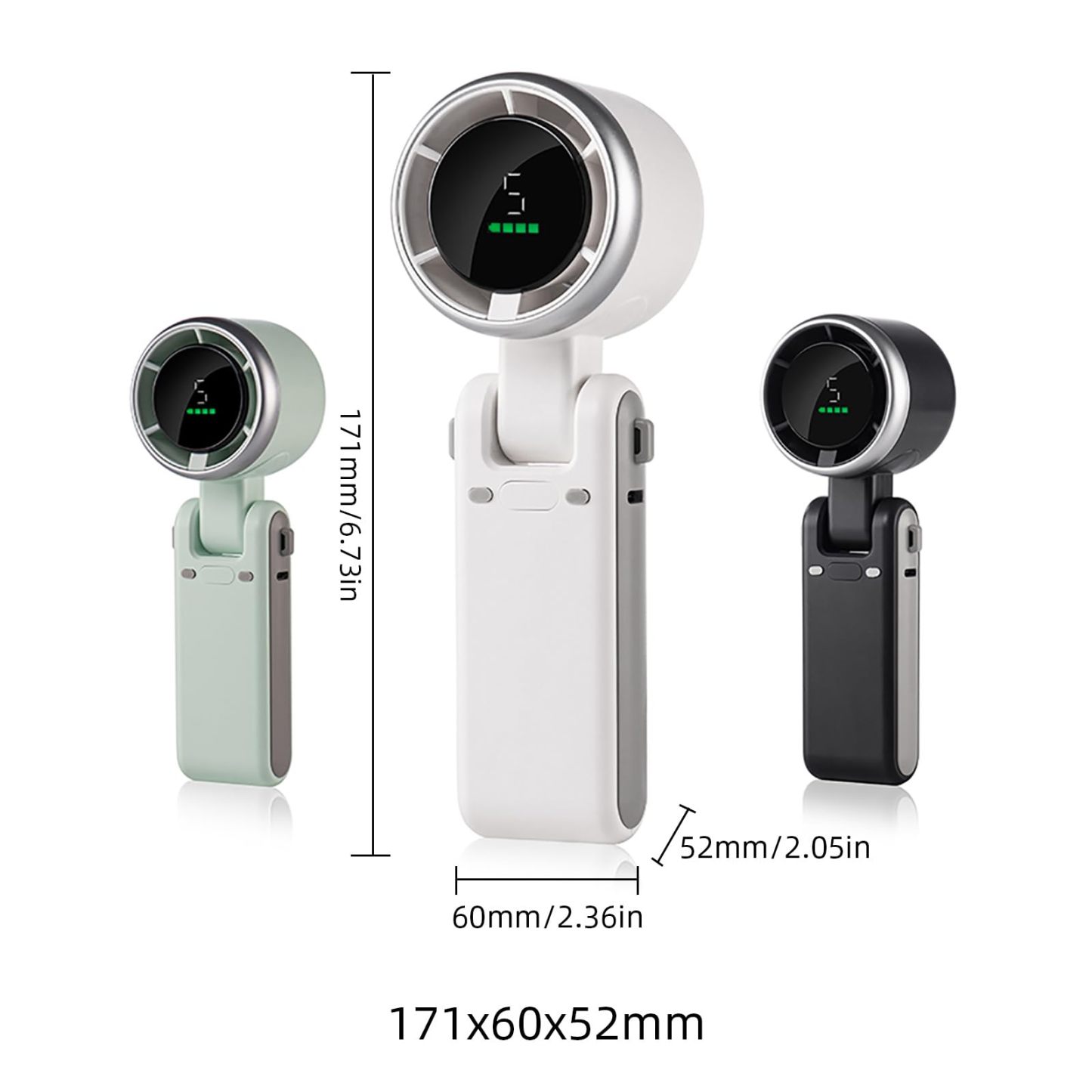 Turbos Portable USB Rechargeable Fan 5-Speed High-Power Mini Fan for Travel, Outdoor, and Everyday Use