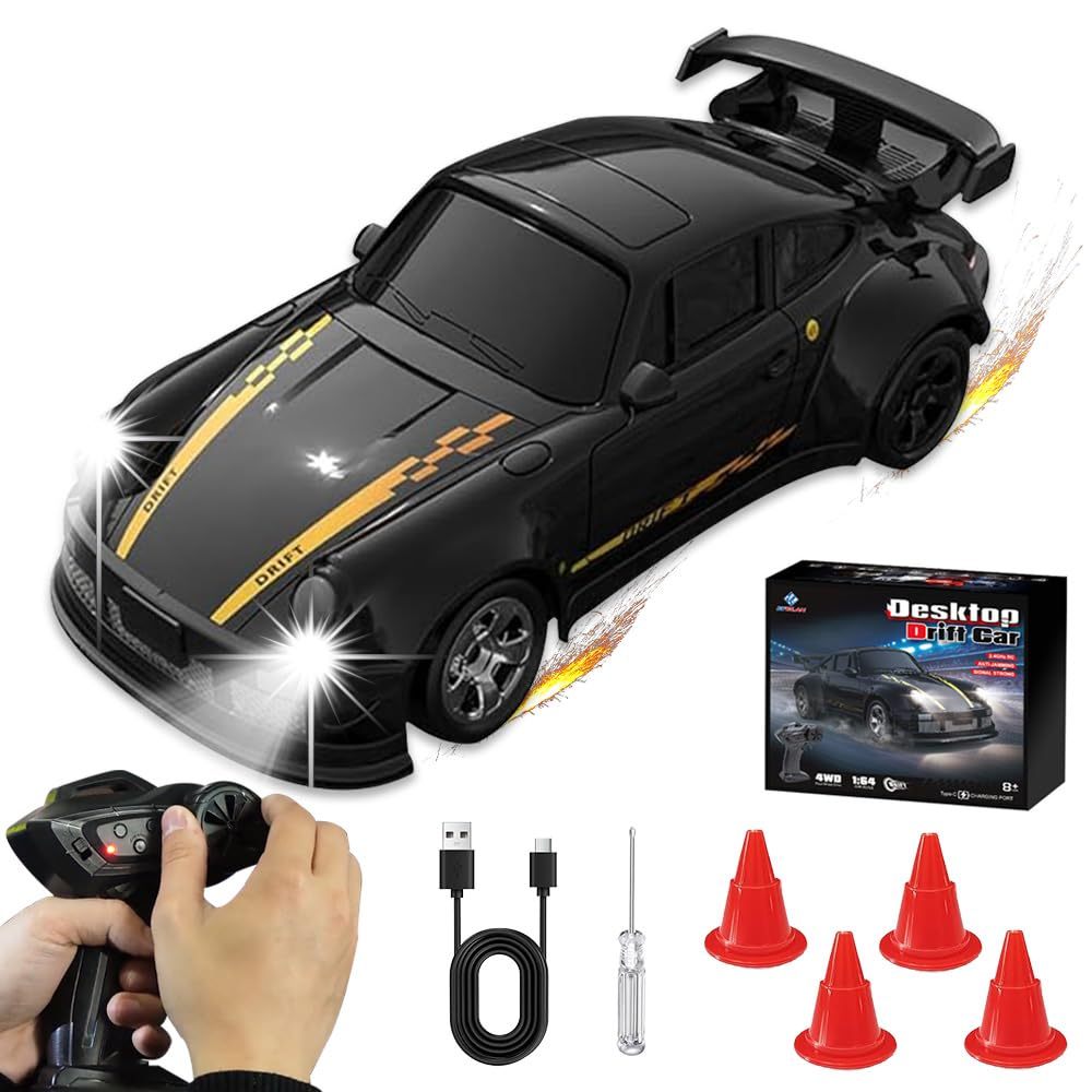 BUY 2 20% OFF 1/64 RC Drift Car KF20 Mini Desktop Racing Car 4WD 2.4GHZ Remote Control Car Toy
