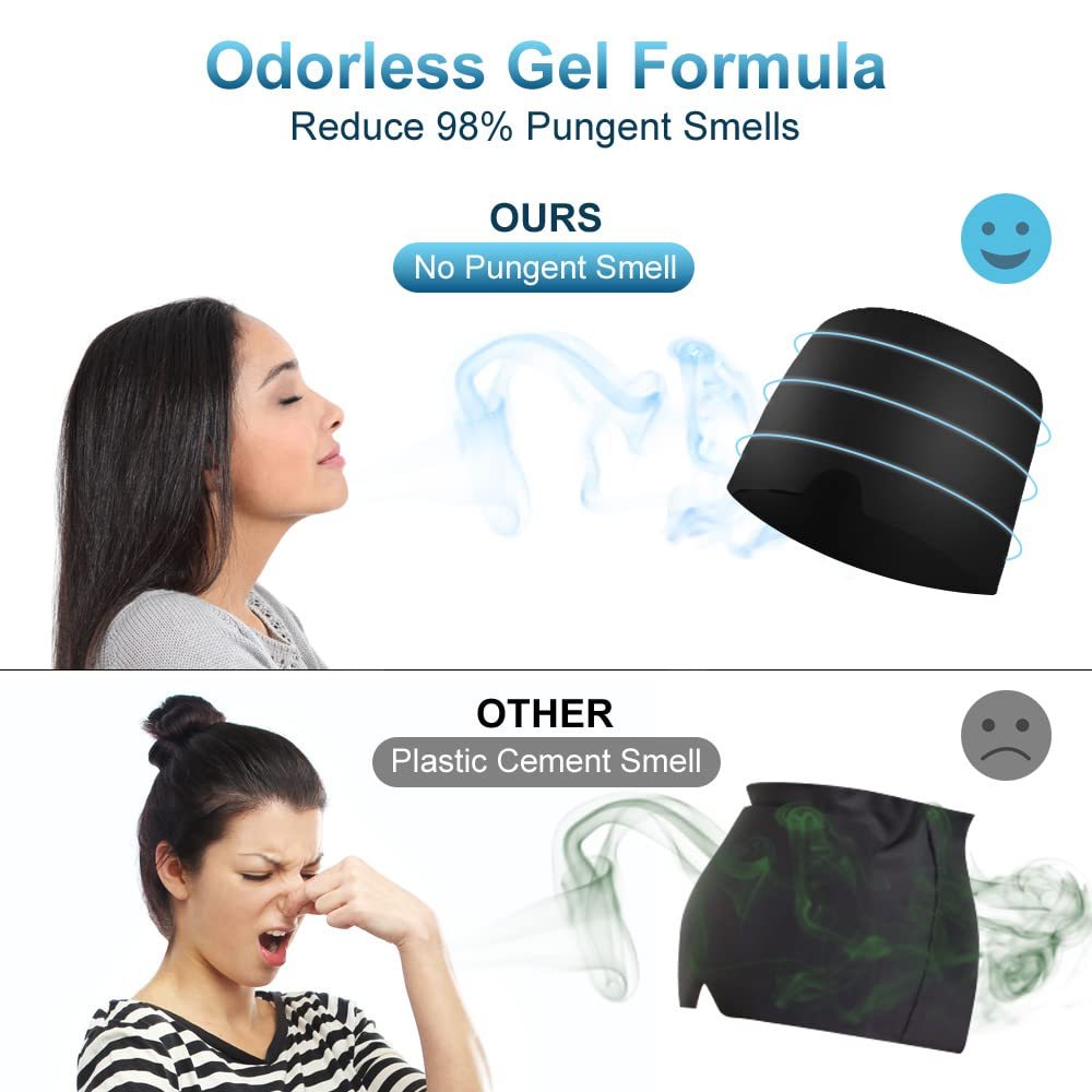 Migraine Relief Hat | Gel Cooling Headache Cap with Cold Therapy, Stretchy Ice Sleep Mask for Migraines, Puffy Eyes & Stress Relief