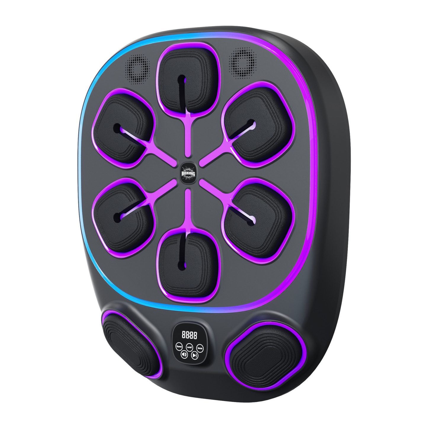 Music Boxing Machine with Bluetooth & LED Lights, Multistyle Smart Wall-Mounted Punching Trainer for Adults & Kids, Home & Gym Fitness Equipment with Gloves