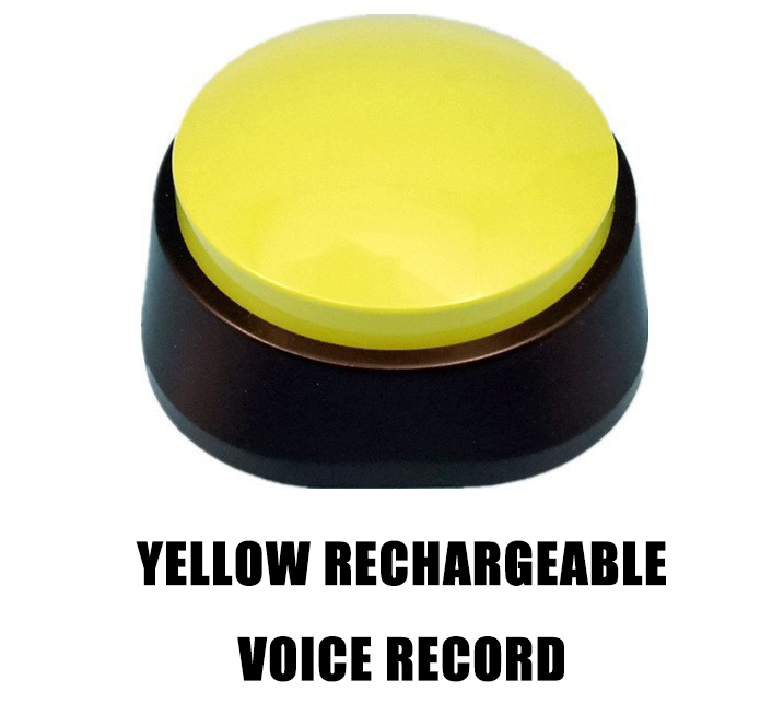 Rechargeable Pet Talking Button | Sound Pet Button Training Toy for Dogs & Cats