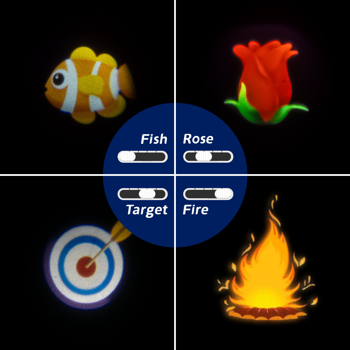 Motion Sensor Toilet Target Light Fun Aiming Projector Night Light for Boys Training Projector with 4 Aiming Patterns