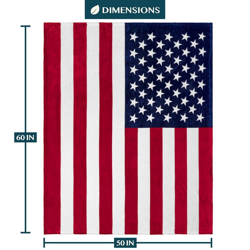4th of July American Flag Baby Swaddle Blanket Soft Flannel Patriotic Stroller Cover or Nap Blanket
