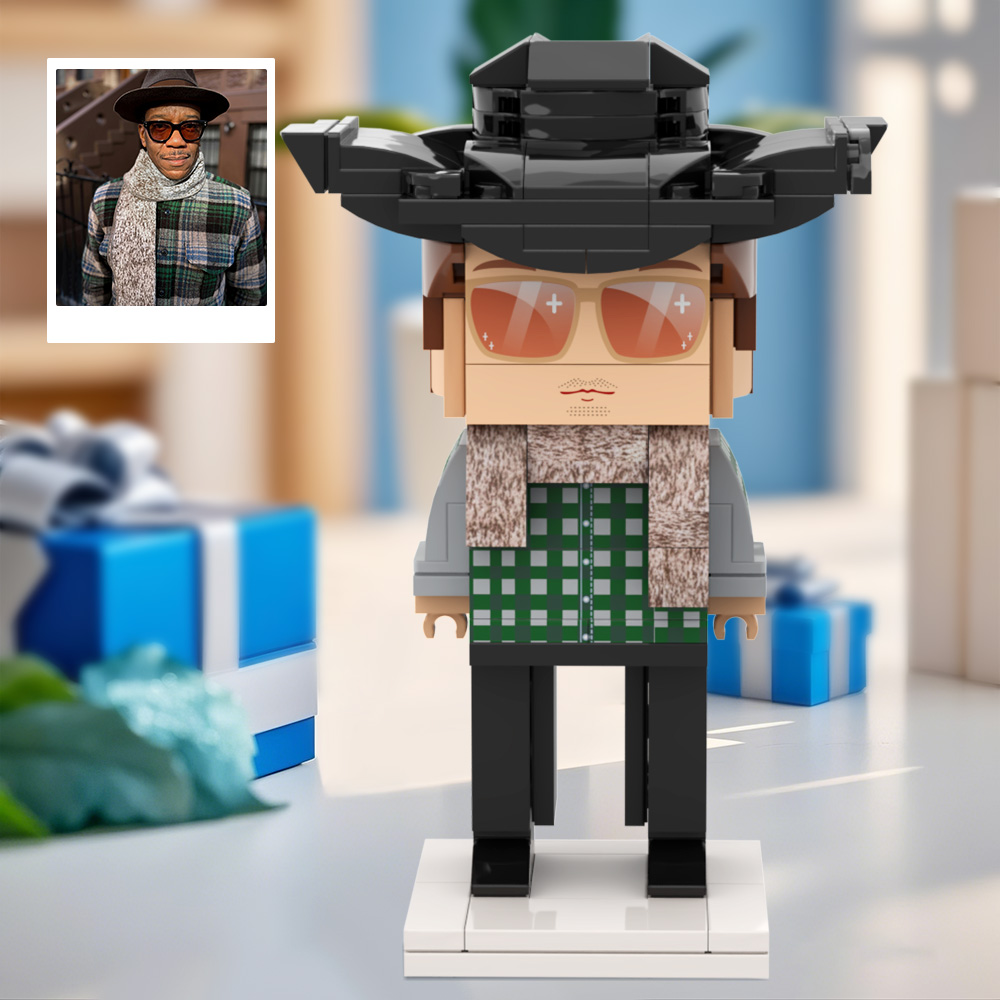 Benutzerdefinierte Ziegelfiguren Zum Vatertag Einzigartiges Papa-blockspielzeug - MiniMe Pillow