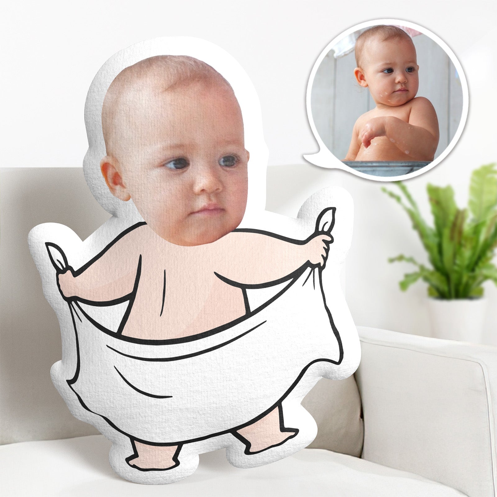Personalisiertes Gesichts-minime-kissen, Individuelle Baby-badekissen-geschenke - MiniMe Pillow