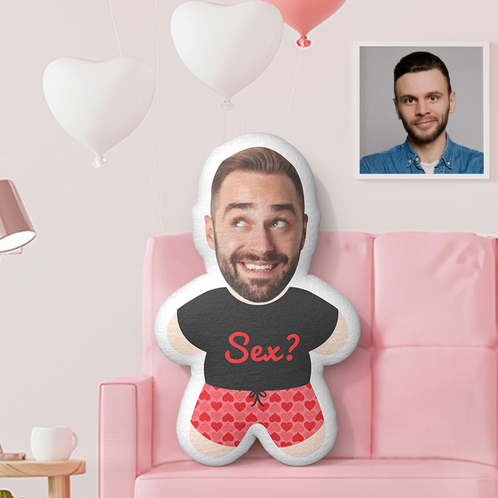 Benutzerdefinierte Minime Wurfkissen Paare Valentinstag Geschenk Gesicht Kissen Mit Sehnsucht Augen - MiniMe Pillow