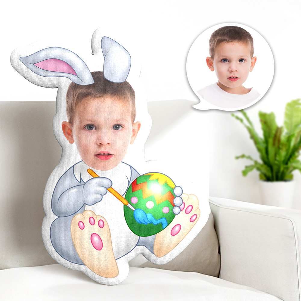 Benutzerdefinierte Minime Kissen Ostern Kissen Mit Baby Gesicht Personalisierte Hase Kissen - MiniMe Pillow