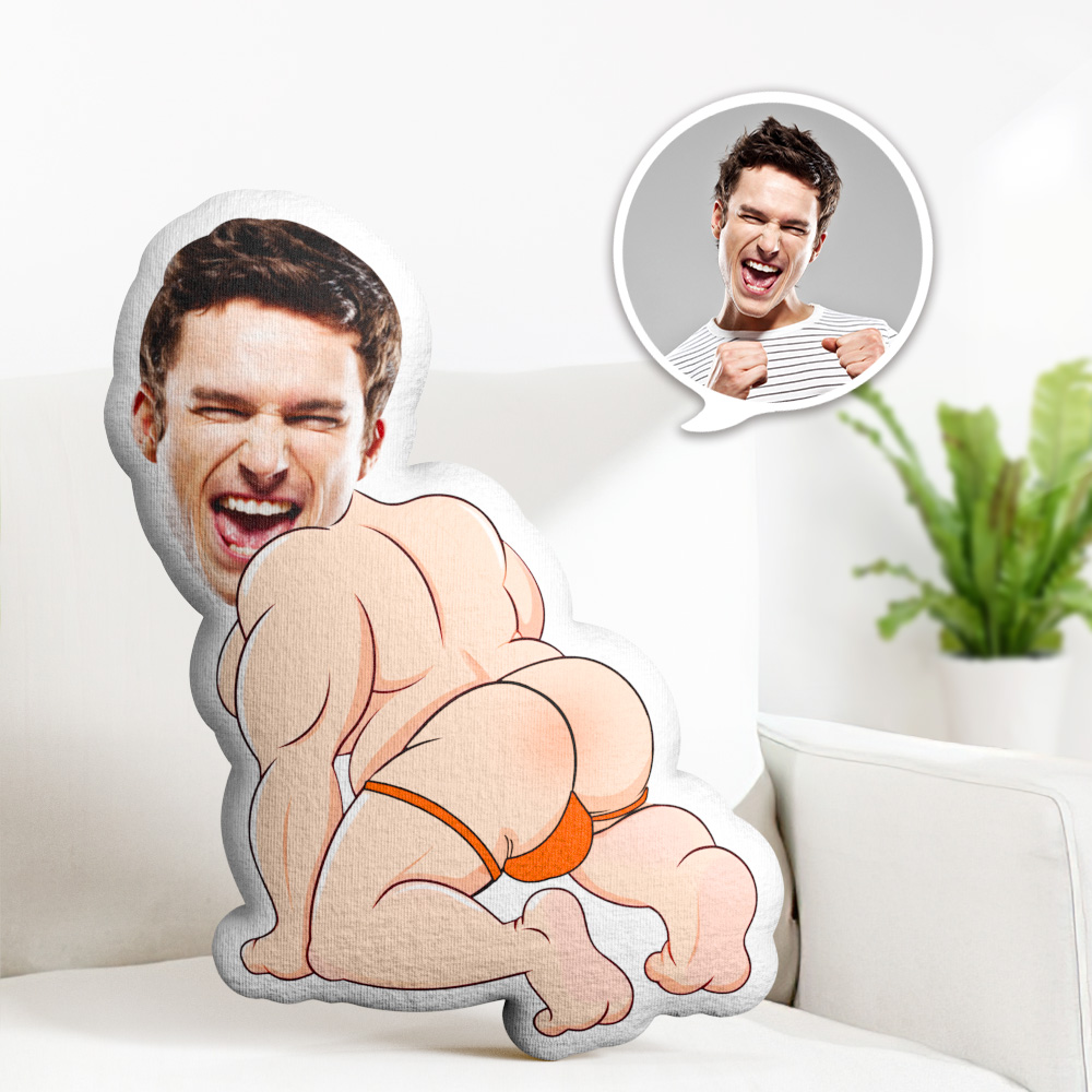 Benutzerdefiniertes Foto-gesichtskissen Sexy Mann Auf Der Couch Gesichtskissen Gesichtsbildkissen Puppengesichtskörperkissen Personalisierte Puppe - MiniMe Pillow