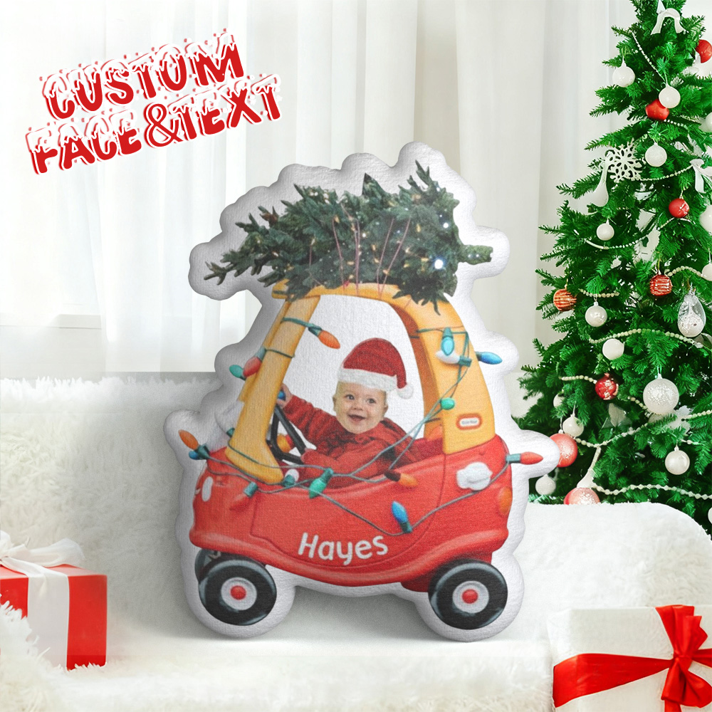 Personalisiertes Weihnachtskissen Mit Babygesicht Und Namen – Plüschkissen, Weihnachtsgeschenk Für Kinder Und Dekoration - MiniMe Pillow