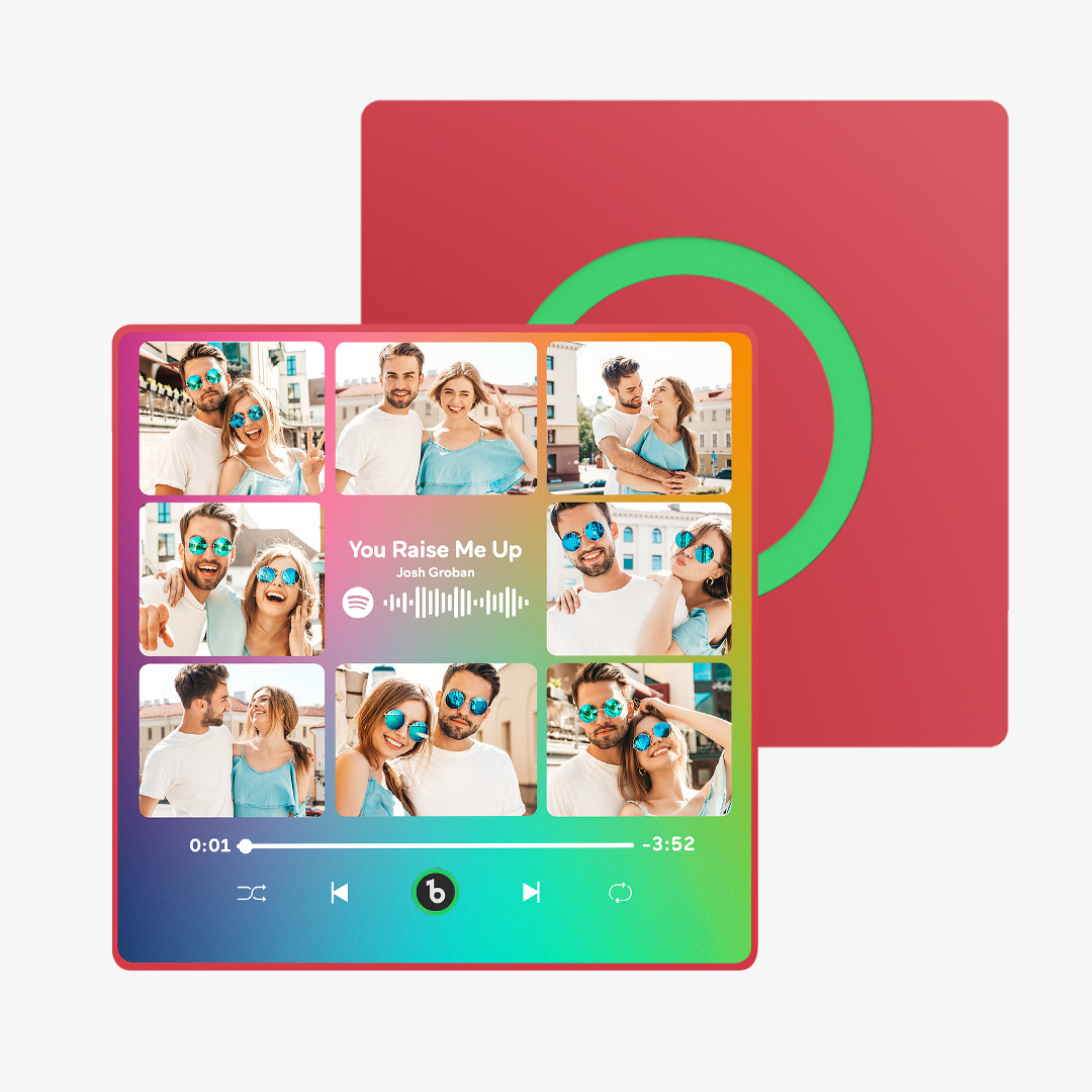 Personalisierter Musik-kühlschrankmagnet, Kann Lieder Abspielen, Fridgebeats Pro Unterstützt Bluetooth-konnektivität, Upgrade Von Fotos, Buntes Album, Kühlschrankmagnet, 9 Fotos, Geschenke Zum Valentinstag - MiniMe Pillow