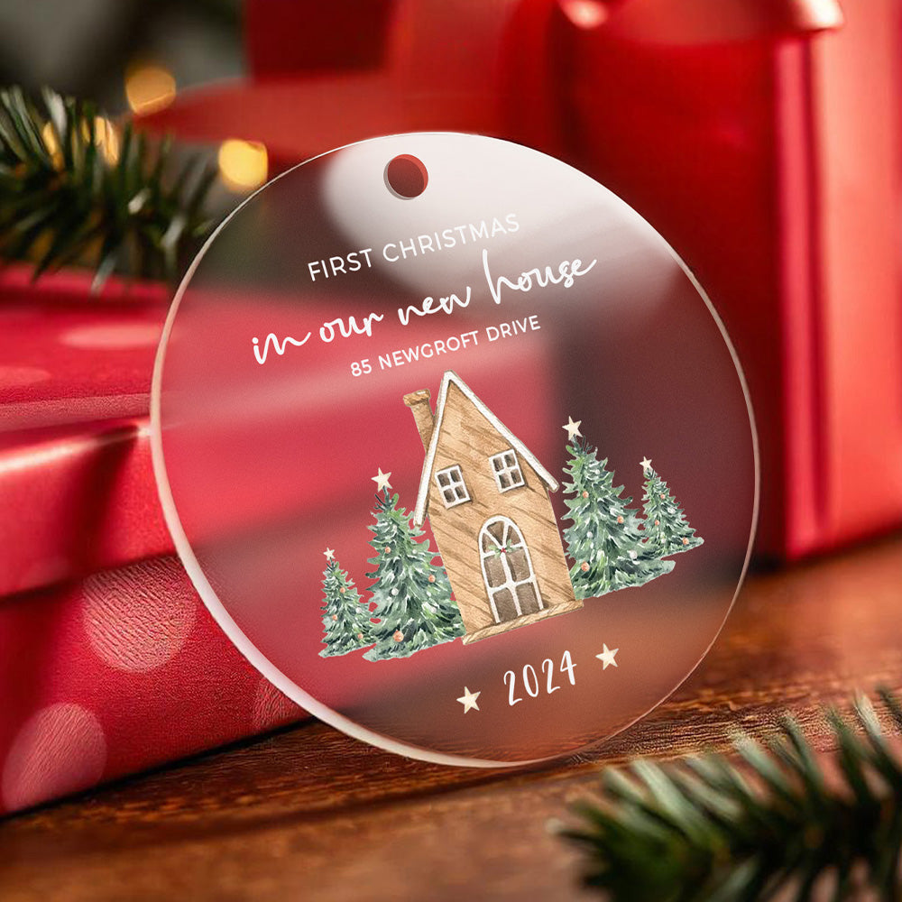 Personalisierter Weihnachtsschmuck Für Das Neue Zuhause, Weihnachtsschmuck Für Das Erste Zuhause Als Einweihungsgeschenk - MiniMe Pillow