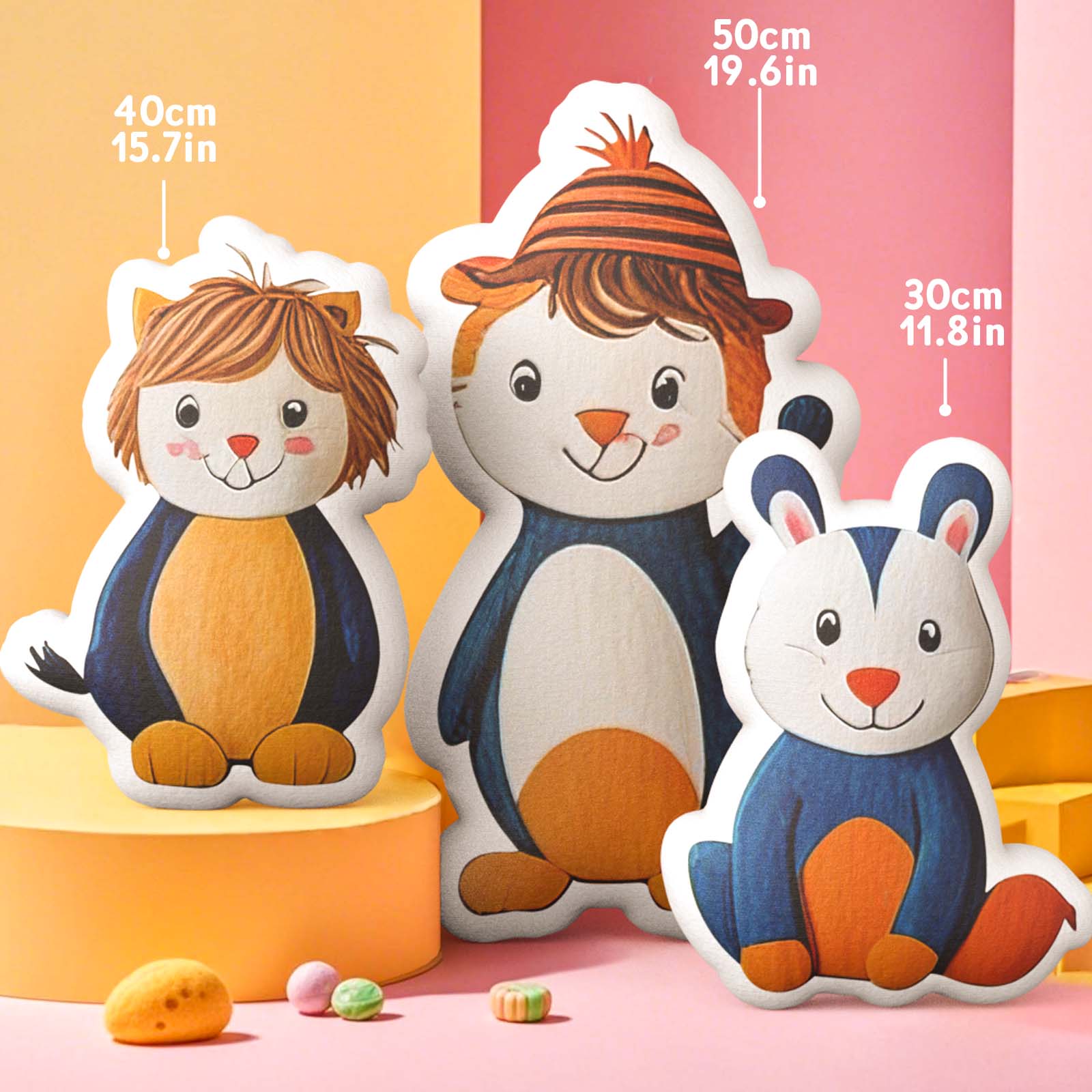 Benutzerdefiniertes Plüschtier Mit Zeichnung Und Geräuschen Für Kinder – Personalisierte Puppe In Form Einer Handgezeichneten Aufnahme