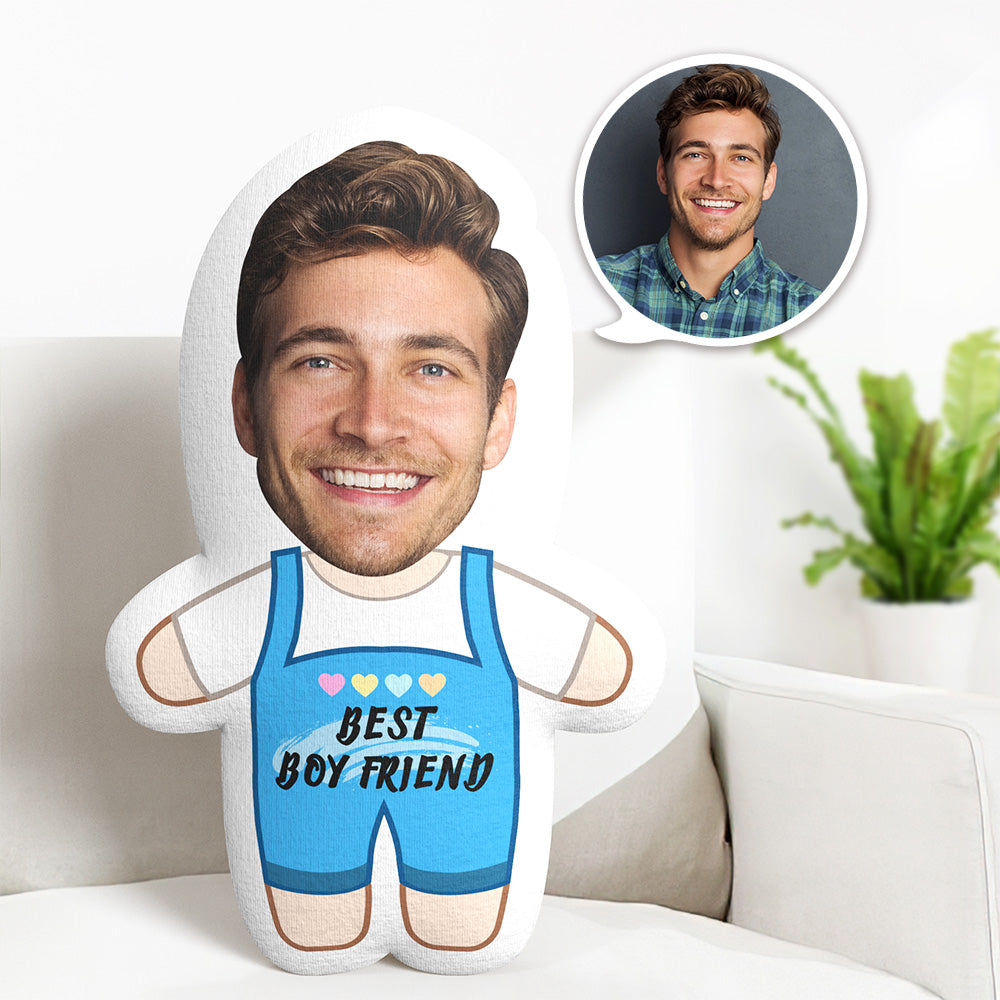 Benutzerdefiniertes Kissen Gesicht Körperkissen Kissen Für Den Besten Freund Personalisiertes Fotokissen Paargeschenke Minime-kissen - MiniMe Pillow