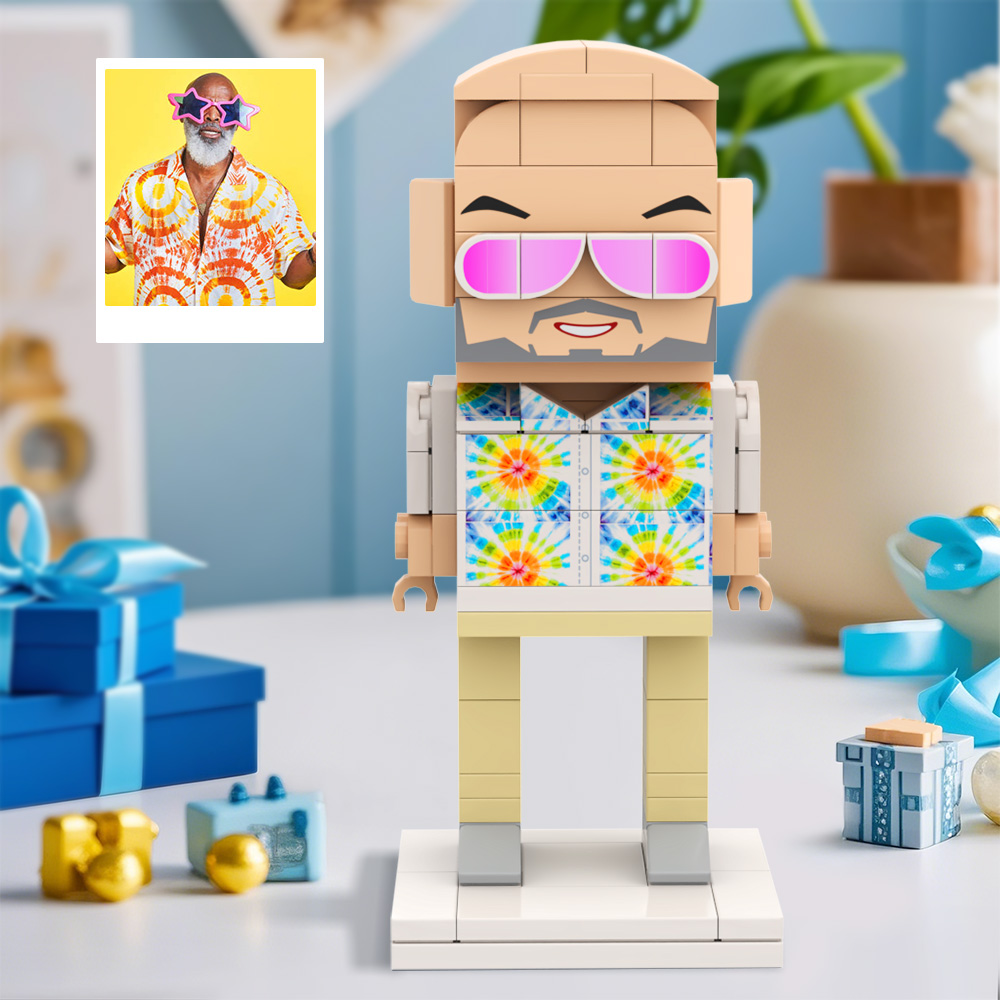 Custom Brick Figures for Dad Special Father's Day Gift - MiniMe Pillow