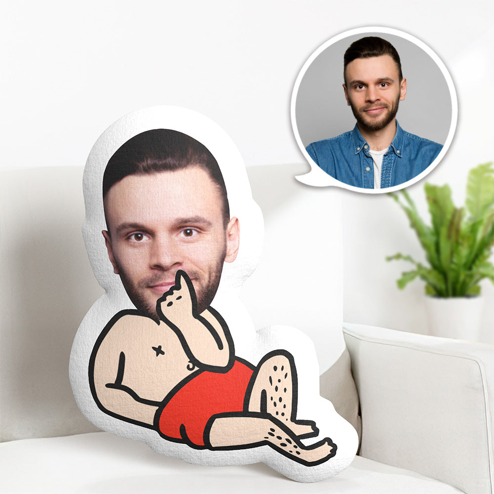 Oreiller Personnalisé Drôle Homme Mari Visage Oreiller Personnalisé Photo Minime Oreiller - MiniMe Pillow