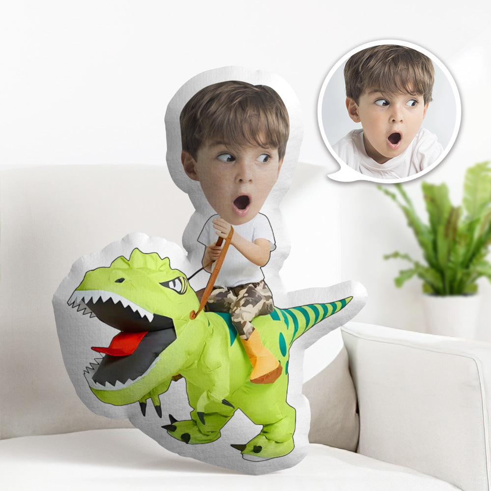 Oreiller De Corps De Visage Personnalisé Oreiller De Dinosaure Drôle Oreiller Minime Personnalisé - MiniMe Pillow